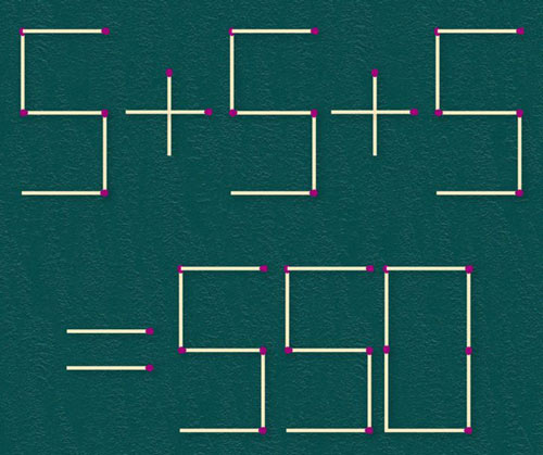 Thêm một que diêm để được phép tính đúng?