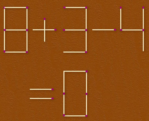 Di chuyển một que diêm để được phép tính đúng