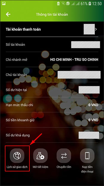 Lịch sử giao dịch 