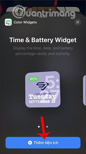 Cách dùng ‎Color Widgets tạo widget lịch và pin trên iOS