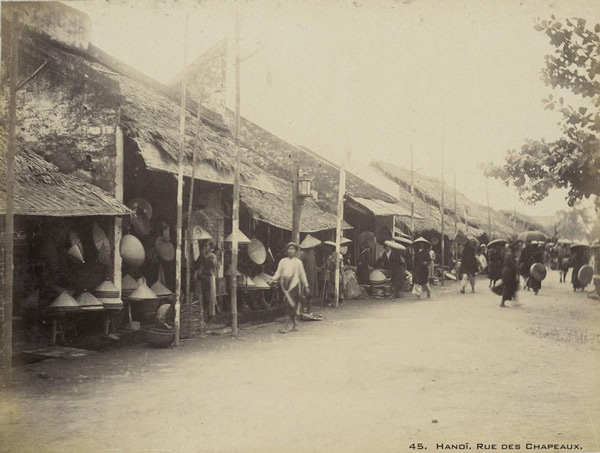 Phố Chapeaux (phố chuyên bán mũ nón) nay là phố Hàng Nón