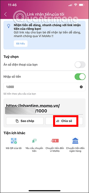 Chia sẻ link liên kết