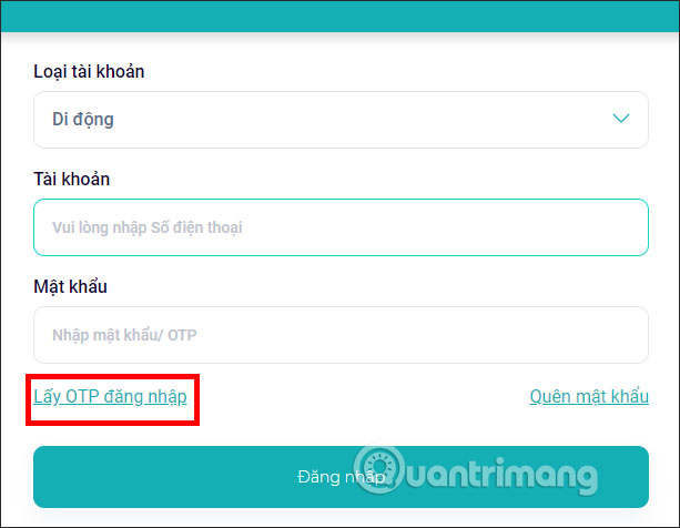 Nhập số điện thoại