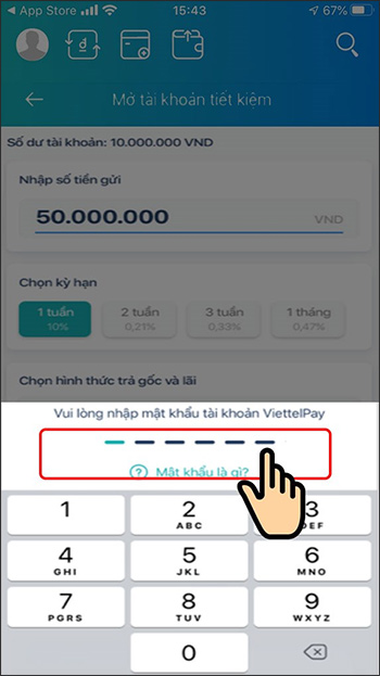 Cách gửi tiết kiệm online trên ViettelPay