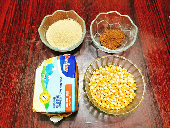 Nguyên liệu làm bắp rang bơ