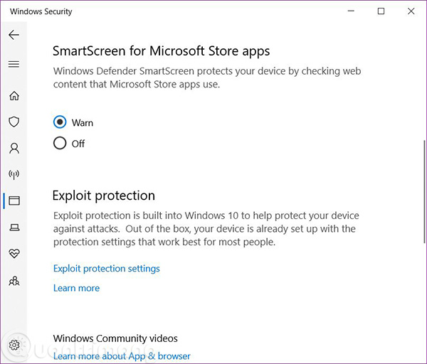 SmartScreen for Microsoft Store app