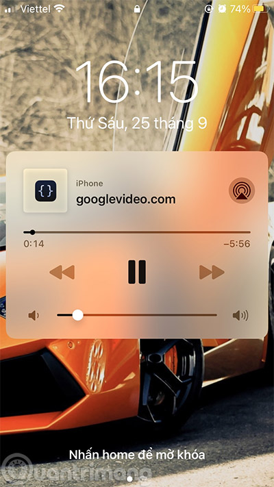 Nghe nhạc YouTube trên màn hình khóa iPhone
