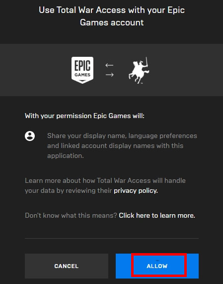 Cho phép kết nối 
