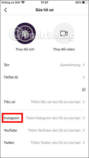 Cách liên kết TikTok với Instagram, YouTube, Twitter - Ảnh minh hoạ 2