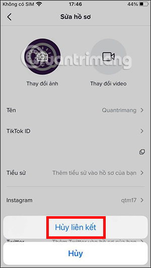 Cách liên kết TikTok với Instagram, YouTube, Twitter - Ảnh minh hoạ 5