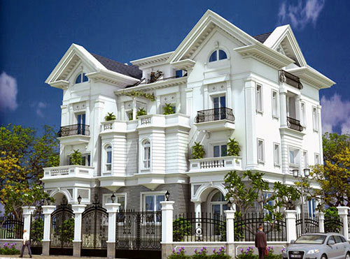 Biệt thự song lập kiểu Pháp