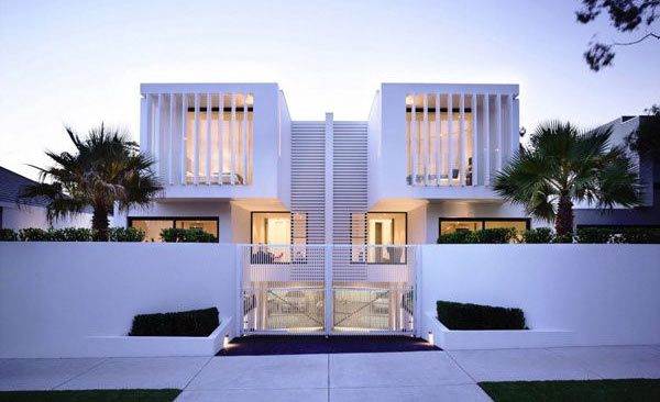 Nhà phố song lập được thiết kế theo phong cách hiện đại