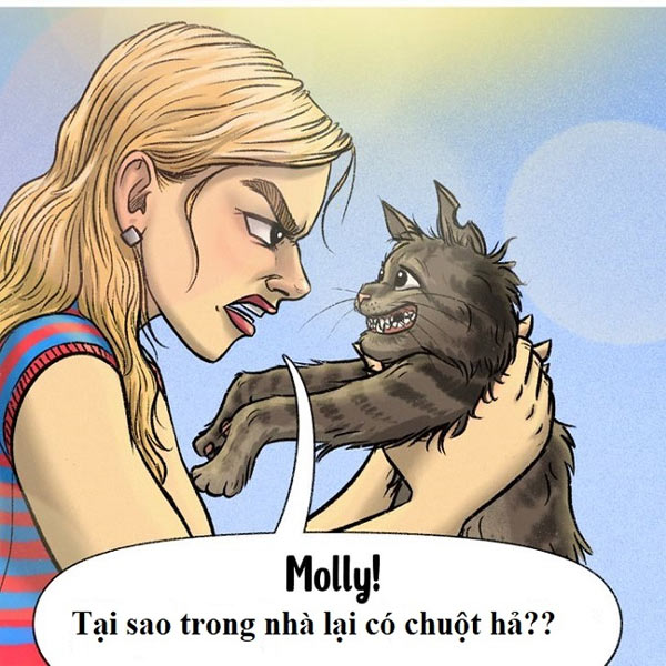 Ở quê nuôi mèo để bắt chuột