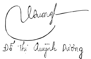 Chữ ký tay tên Dương