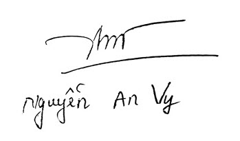 Mẫu chữ ký tên Vy