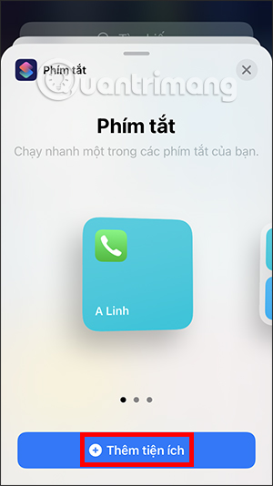 Thêm tiện ích liên hệ