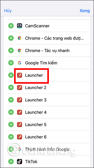 Thêm Launcher 5