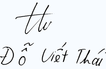 Mẫu chữ ký tên Thái
