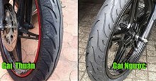 Vì sao lốp trước một số loại xe máy có gai ngược