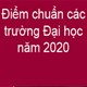 Điểm chuẩn của 128 trường đại học năm 2020