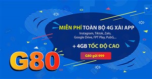 Cách đăng ký G80 Mobifone nhận 4GB, free data ứng dụng giải trí