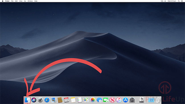 Open the Finder app available on Mac OS X