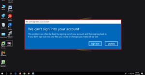 Cách sửa lỗi "We can’t sign into your account" trên Windows 10