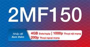 Cách đăng ký 2MF150 MobiFone nhận 120GB/tháng