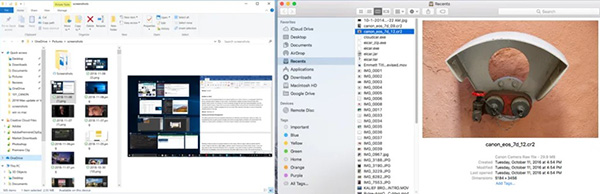 File Explorer và Finder