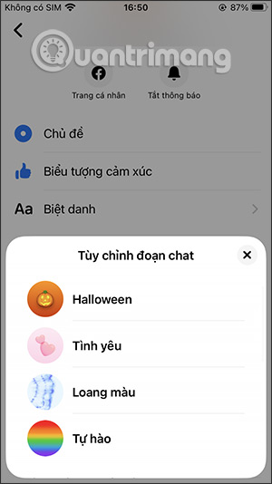 Mẹo thay đổi hình nền Messenger trên iPhone cực thú vị  Fptshopcomvn