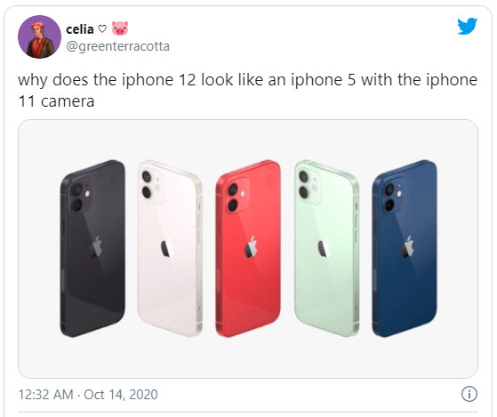iPhone 12 trông giống như iPhone 5 lắp thêm camera iPhone 11