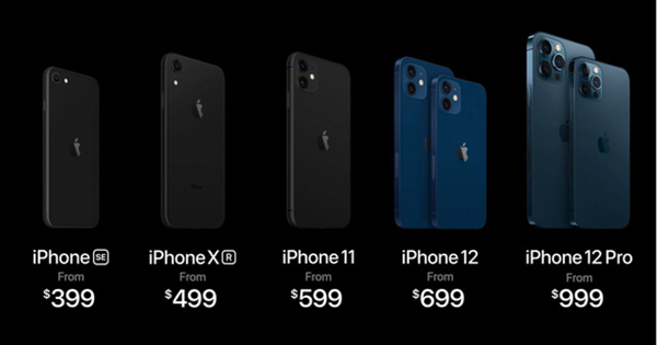 Giá bán chính thức series iPhone 12