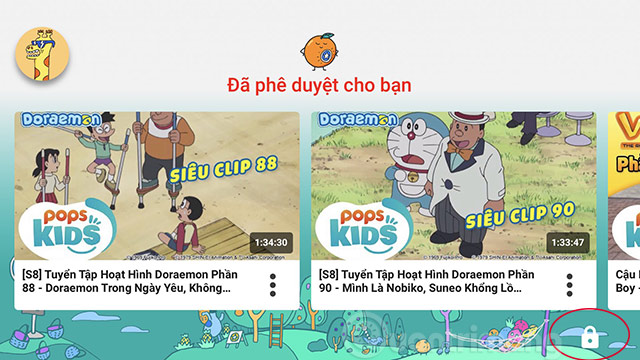 Nhấp vào biểu tượng ổ khóa