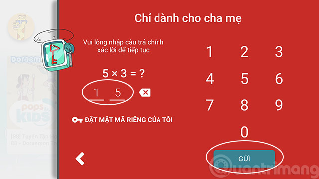 Trả lời câu hỏi ứng dụng đưa ra