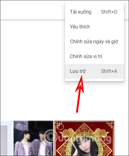 Chọn Lưu trữ ảnh