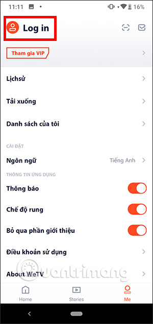 Tạo tài khoản