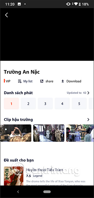 Giao diện xem phim