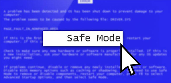 Dùng Safe Mode để tìm ra thủ phạm