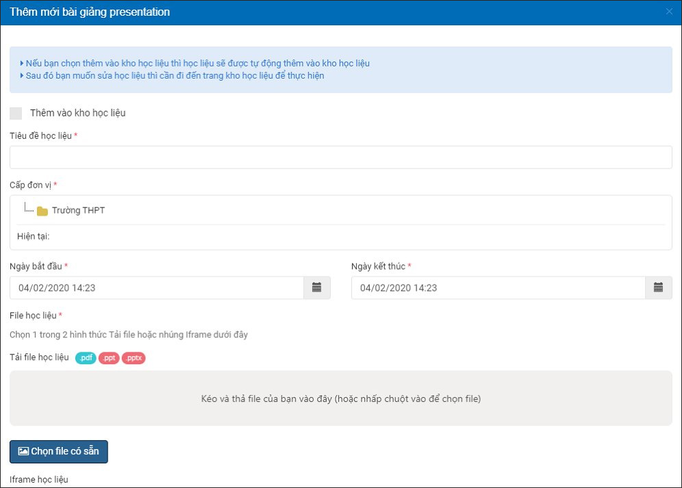 Nhập nội dung bài giảng