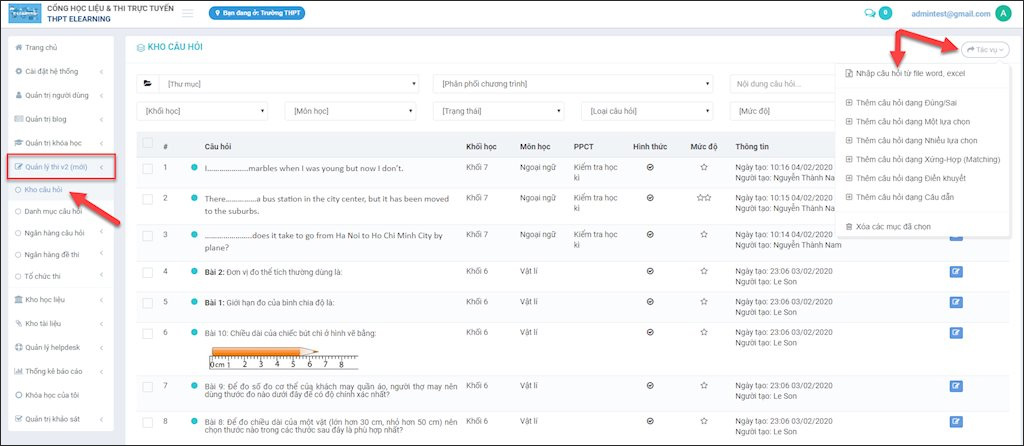 Nhập file câu hỏi 