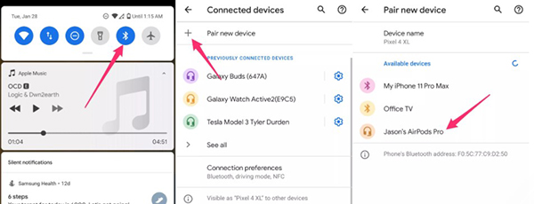 Các bước kết nối AirPods với Android 