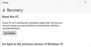 Cách khắc phục lỗi khiến tính năng "Reset this PC" trên Windows 10 không hoạt động