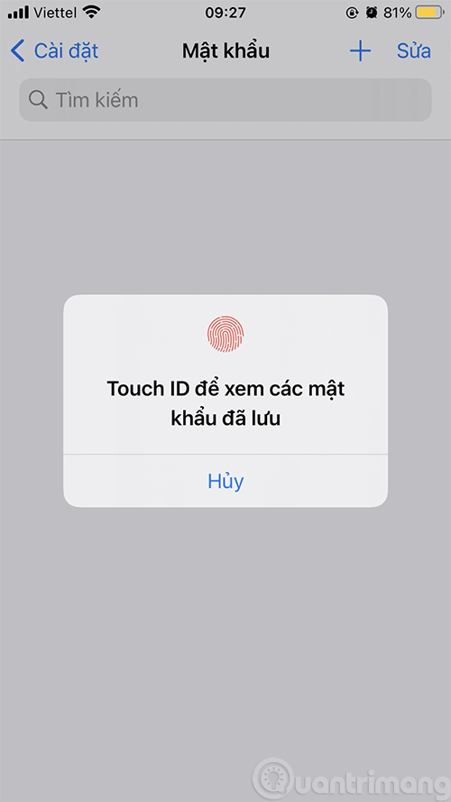 Touch ID Sign In