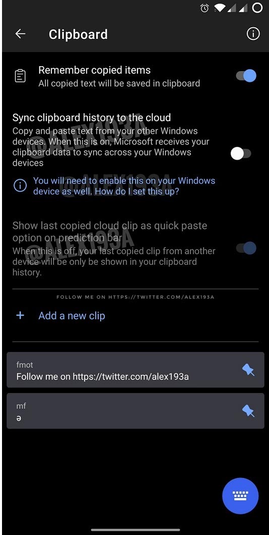 Ảnh chụp tùy chọn Clipboard