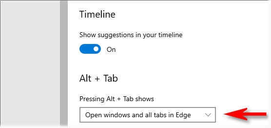 Chọn “Open windows and all tabs in Edge”