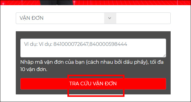 Nhập mã đơn hàng