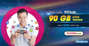 Cách đăng ký gói FClub VinaPhone nhận 90GB/tháng