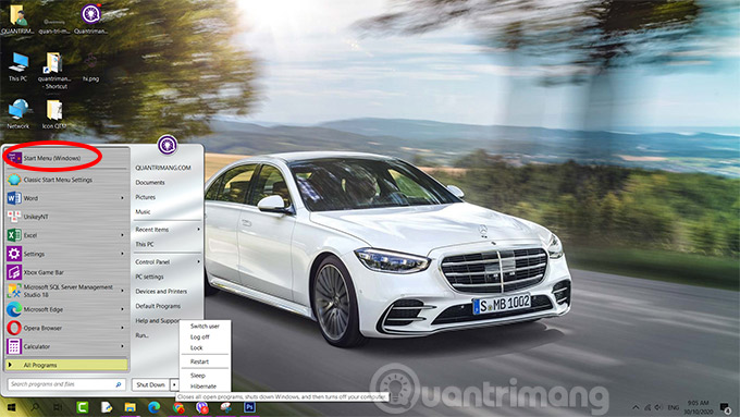 Start Menu đã bị đổi về kiểu Win 7