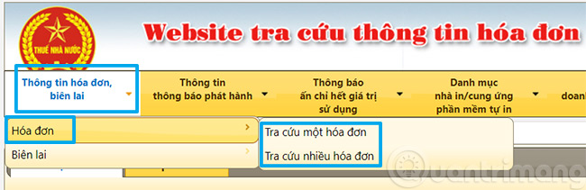 Tra cứu 1 hóa đơn 