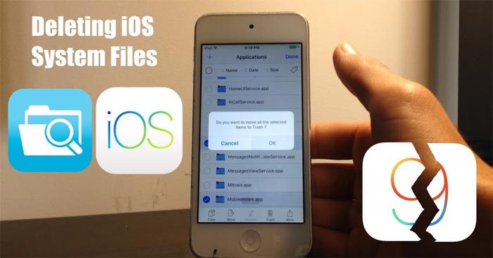 Xóa file hệ thống của iOS